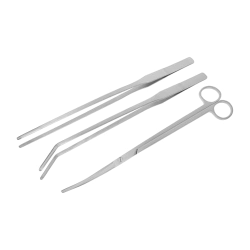 Toyvian Aquarium Scissor Satz für Wasserpflanzen Aquarienwerkzeuge mit Pinzette und Schaufel für Aquascaping und Pflege von Garnelenbecken Langlebig und Rostbeständig von Toyvian