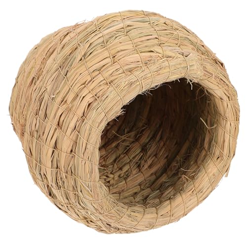 Toyvian 1 Satz Stroh gewebtes Vogelnest Haustier Dekorationen Nisthaus Vogelhäuschen aus Stroh Vogelhaus handgeflochtenes Vogelnest aus Stroh gewebte Strohvogelnester von Toyvian