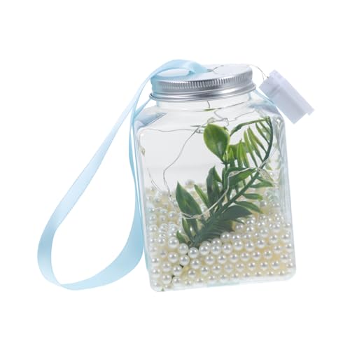 Toyvian 1 Satz Transparentes Fischbecken mit LED Lampe Leichtes Aquarium für Hydroponische Pflanzen und Fische für Dekoration und Anfänger Bruchsicher und Langlebig von Toyvian