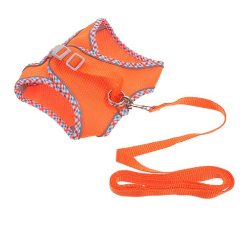 Toyvian 1 Satz Transportbox für Haustiere haustierbedarf hundesicherheitsgeschirr Hundegeschirr für Welpen Leine Multifunktionales Hundegeschirr Hundewelpenweste Polyester Orange von Toyvian