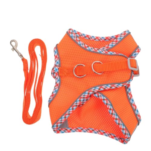 Toyvian 1 Satz Transportbox für Haustiere leichtes hundegeschirr reflektierendes hundegeschirr Hundegürtel Gehen Geschirr für kleine Hunde verschleißfestes Hundegeschirr Polyester Orange von Toyvian