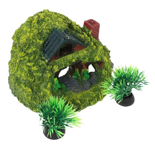 Toyvian 1 Set Aquarium-Dekoration, Fischversteck: Terrarium-Höhlen-Ornament – Reptilienbecken-Landschaftshaus mit Kunstpflanze für Kampffische und Garnelen Toyvian 1 Set Aquarium-Dekoration, Fischversteck: Terrarium-Höhlen-Ornament – Reptilienbecken-Landschaftshaus mit Kunstpflanze für Kampffische und Garnelen von Toyvian