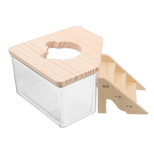 Toyvian 1 Set Hamsterbadezimmer Und Große Transparente Sandbadebox, Leicht Zu Reinigen, Doppelt Verwendbar Zum Und Als Toilette, Geeignet Für Kleine Haustiere Toyvian 1 Set Hamsterbadezimmer Und Große Transparente Sandbadebox, Leicht Zu Reinigen, Doppelt Verwendbar Zum Und Als Toilette, Geeignet Für Kleine Haustiere von Toyvian