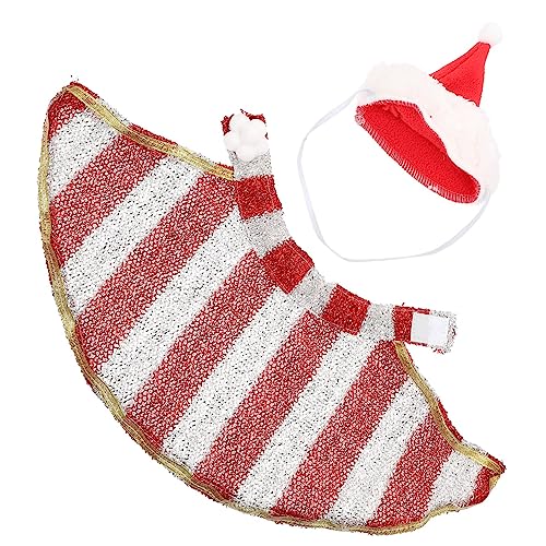 Toyvian 1 Set Katzen Und Hundekleidung Weihnachtsmütze Umhang Anzug Feiertagshaustier Für Hunde Outfit Haustier Weihnachtskostüm Haustier Hund Weihnachtskostüm Hüte Mähne Großer von Toyvian