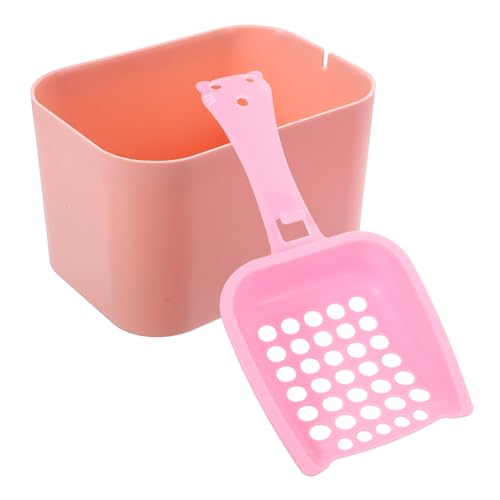 Toyvian 1 Set Katzenstreu Reinigungswerkzeuge Rosa Kunststoff Mehrweg Wurf Scoop Scoop Katzenstreu Reinigungsschaufel von Toyvian