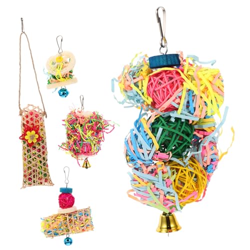 Toyvian Kauspielzeug Für Vögel Futtersuchspielzeug Für Papageien Hängendes Vogelspielzeug Aus Hochwertigem Material Spielzeug Für Käfig Sicher Zum Kauen Und Spielen Für Papageien von Toyvian