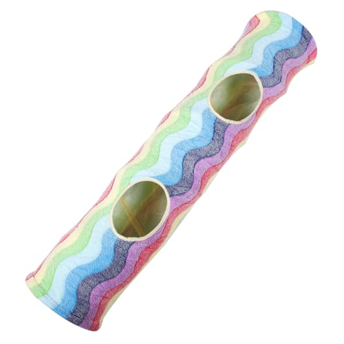 Toyvian 1 Stück Faltbarer Katzentunnel mit Regenbogenmuster Robuster Cat Tube für Erkundung und Spiel für Katzen und Kleintiere Platzsparend und Langlebig von Toyvian