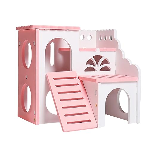 Toyvian Hamster Doppel-Deck Leiter Villa Kleine Haustier Schlafen Haus Spielzeug Für Hamsterkäfig Hamsternest Haustierspielzeug Schlafnest von Toyvian