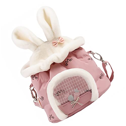 Toyvian 1 Stück Hamstertasche Vlies Trägerhamster groß Haustier -Rucksack Haustiertasche tiertransporttasche pet Backpack Kleiner Haustierträger Hamster Outdoor Transportbox Plüsch Rosa von Toyvian