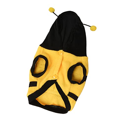 Toyvian 1 Stück Haustierbiene Verwandeltes Outfit Haustiere Süße Haustierkleidung Hundekostüme Kleidung Für Kleine Hunde Hundemäntel Kleiner Rassen Halloween-haustierkostüm Yellow Vlies von Toyvian