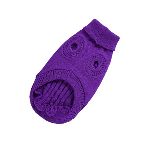 Toyvian 1 Stück Hundepullover hundewintermantel hundemantel Haustierbekleidung hundekleider Mäntel für Hunde Hunde-Outfits Haustierhundpullover Cosplay-Kleidung für Haustiere Acryl Violett von Toyvian