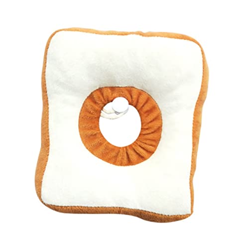 Toyvian 1 Stück Katzenhalsband Haustier Kragen für Katzen Katzenhalsbänder Party klein Cat Brot Weichkatzenbrot Cat Collar Toast Kätzchen Erholungshalsband Baumwolle Gelb von Toyvian