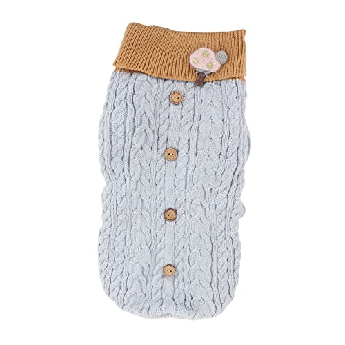 Toyvian 1 Stück Kleidung für Haustiere Hundekleidung Warmer Hundemantel klein Größe Dog Clothes for small Dogs Dog Raincoat Rollkragenpullover für Haustiere Winterhundkostüm Gestrick Blue von Toyvian