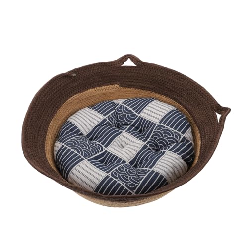 Toyvian 1 Stück Rattan Katzenstreunest Katzenbett Katzenkissen Für Hauskatzen Kätzchenbett Haustier Schlafzubehör Haustier Ruhebett Kühlmatte Geflochtenes Haustierbett Toyvian 1 Stück Rattan Katzenstreunest Katzenbett Katzenkissen Für Hauskatzen Kätzchenbett Haustier Schlafzubehör Haustier Ruhebett Kühlmatte Geflochtenes Haustierbett von Toyvian
