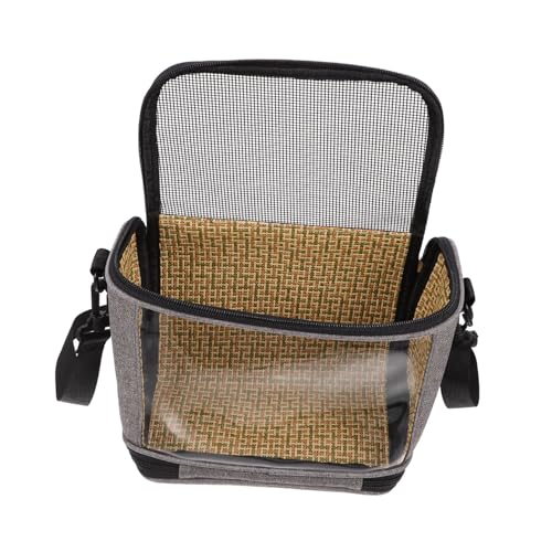 Toyvian 1 Stück Transparente Handheld -vogelkäfig -Tasche Träger Klare Transportbox Für Haustiere Vogel-haustiertasche Vogel Tragetasche Leicht Tragen Papagei Haustüte Oxford-Stoff Grau von Toyvian