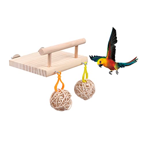 Toyvian 1 Stück Vogelspielzeug Stand Up Schaukel Kombinationsspielzeug Vögel Haustier Pädagogisches Papagei Kauschaukel Vogel Barschständer Vogelspielzeug Vogel Papagei Zufällige Farbe von Toyvian
