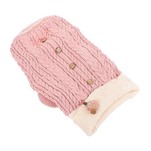 Toyvian 1 Stück Winterpullover Für Welpen Kleine Hundekleidung Welpenpullover Kalt Kühl Hundebekleidung Für Hunde Winterkleidung Für Welpen Vlies Hund Warmer Mantel Haustier Gestrick Rosa von Toyvian
