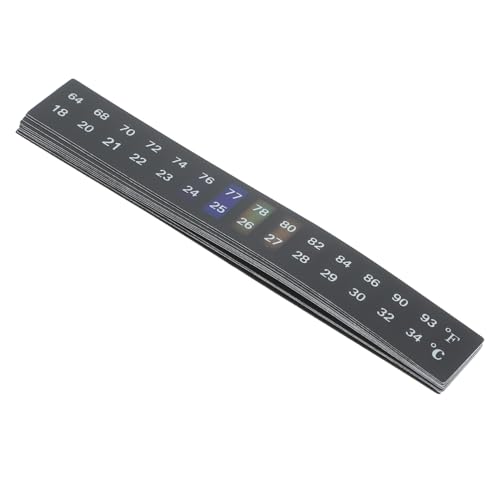 Toyvian 10 Stück Aquarium Thermometer Sticker Farbwechselnde Temperaturanzeigen für Fischbecken Einfach Anzubringen für Präzise Temperaturkontrolle Aquarien und Anderen Behältern von Toyvian