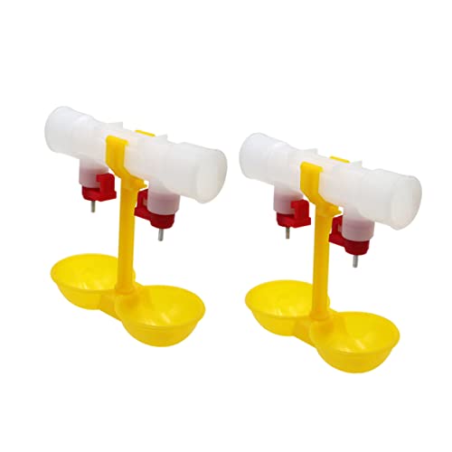 Toyvian 10 Stück Automatischer Hühnertränker Teiliges Doppelter Hängender Wasserspender für Geflügel Lebensmittelechter Wasserbehälter für Zuhause und Bauernhof von Toyvian