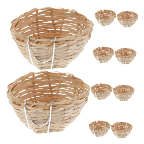 Toyvian 10 Stück Bambus Vogelnestkäfig – Handgefertigte Bruthöhle Mit Haken Zum Aufhängen Vogelhaus Für Papageien Nymphensittiche Wellensittiche Garten Und Terrasse Im Freien Toyvian 10 Stück Bambus Vogelnestkäfig – Handgefertigte Bruthöhle Mit Haken Zum Aufhängen Vogelhaus Für Papageien Nymphensittiche Wellensittiche Garten Und Terrasse Im Freien von Toyvian