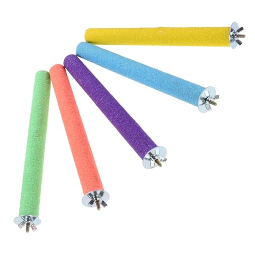 Toyvian 10 Stück Bunte Papageien Sitzstangen mit Sandpapierstruktur Robustes Kletternest und Krallenpflege für Sittiche Nager und Wellensittiche Pflegeleichte Vogelkäfig Zubehör Toyvian 10 Stück Bunte Papageien Sitzstangen mit Sandpapierstruktur Robustes Kletternest und Krallenpflege für Sittiche Nager und Wellensittiche Pflegeleichte Vogelkäfig Zubehör von Toyvian