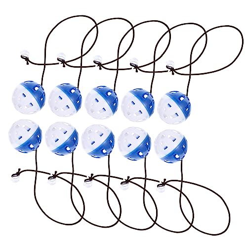 Toyvian 10 Stück Glockenkatze Interaktives Katzenspielzeug Haustier für drinnen Ball Innenkatzen Auto Katzenumleitung Katzenspielzeug mit Glocke Plastik Zufällige Farbe von Toyvian