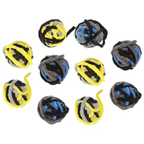 Toyvian 10stücke Kätzchenspielzeug Katzenballspielzeug Mit Hoher Verschleiß Und Bruchfestigkeit Wiederverwendbarer Katzenkratzball Für Hauskatzen Interaktives Katzenspielzeug Ball Mit von Toyvian