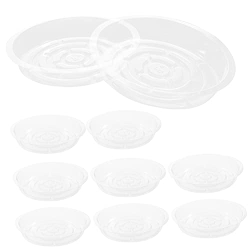 Toyvian 10 Stück Klare Kunststoff Pflanzenuntersetzer Runde Pflanzentöpfe Drainageplatten für und Außenbereich für Blumen und Pflanzenpflege von Toyvian