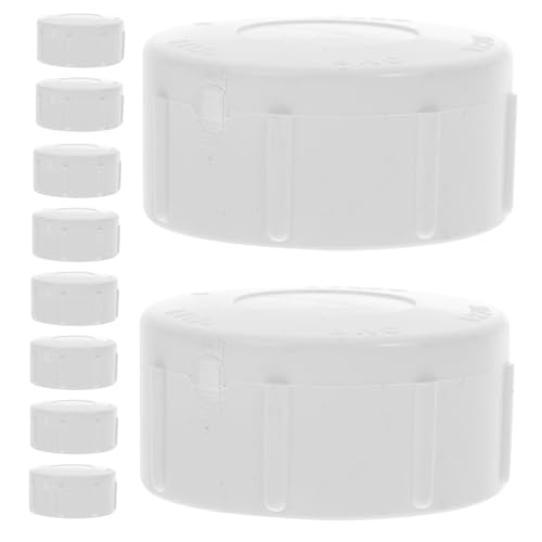 Toyvian 10 Stück PVC-Rohrkappe bewässerungssystem zubehör PVC-Endkappe Gartenbewässerung Zubehör Kappe für Abwasserrohre Gartenschlauch Kappen PVC-Handlauf-Endkappe Ablaufendkappe Weiß von Toyvian