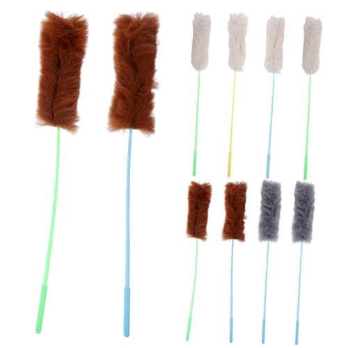 Toyvian 10stücke Plüsch Katzenangel Spielzeug Interaktives Katzenspielzeug Mit Bunten Plüschschnüren Zufällige Farben Für Lebhaften Spielspaß Mit Katzen Und Kätzchen von Toyvian