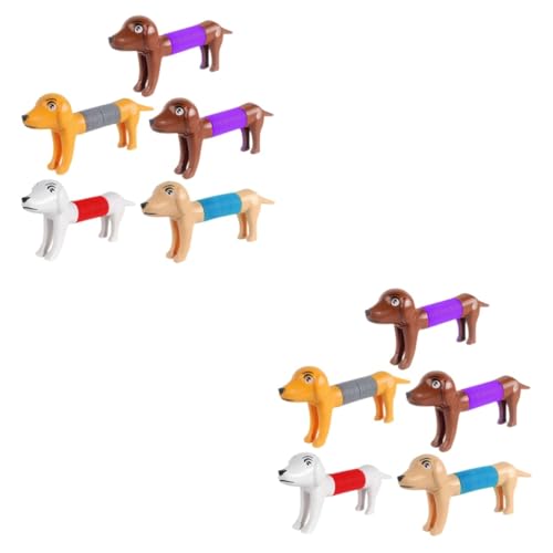 Toyvian 10 STK Stressabbauendes Hundespielzeug Halloween assecoires Funny Gifts Cartoon-Pop-Tube-Spielzeug Tier-Pop-Tube-Stretch-Spielzeug teleskopisch Kordelzug Plastik von Toyvian