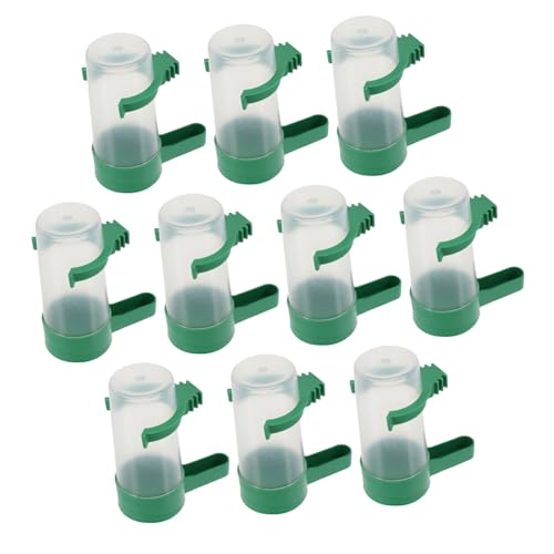 Toyvian 10 Stück Teiliges Automatisches Trinkwassersystem für Vögel Bunte Wasserspender für Papageien und Tauben Auslaufsicherer Vogelkäfig Wasserspender für Haustierbedarf und von Toyvian