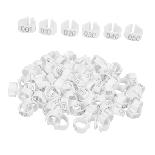 Toyvian 100 Stück Digitalerkennungsbeinring Küken Nummeriert Schild Dein Tauben Bunt Vögel Erkennen Ringe Taube Beinringe Bands Stichworte Hühnerbeinring Identifizieren Für Beine Weiß Abs von Toyvian