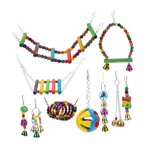 Toyvian 10Stücke Papageienkäfig Zubehörset Holz Schaukel Für Sittiche Hängeständer Und Vogel Sitzstangen Gleichgewichtstrainingsspielzeug Für Vogelspielzeug Für Wellensittiche Toyvian 10Stücke Papageienkäfig Zubehörset Holz Schaukel Für Sittiche Hängeständer Und Vogel Sitzstangen Gleichgewichtstrainingsspielzeug Für Vogelspielzeug Für Wellensittiche von Toyvian