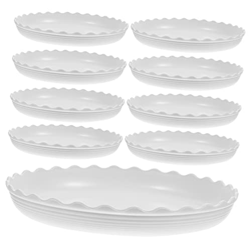 Toyvian 10stücke Runde Pflanzuntersetzer wasserdichte Blumentopfunterlagen Für Zimmerpflanzen Und Garten Weiß Für Pflanzenpflege Und Bodenreinigung von Toyvian
