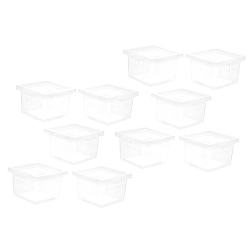 Toyvian 10stücke Reptilienfutterbox Aus Kunststoff Transparentes Design Mit Belüftungslöchern Für Spinnen Eidechsen Und Gecko Als Futterbehälter Und Kleines Gehege Toyvian 10stücke Reptilienfutterbox Aus Kunststoff Transparentes Design Mit Belüftungslöchern Für Spinnen Eidechsen Und Gecko Als Futterbehälter Und Kleines Gehege von Toyvian
