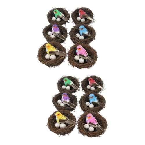 Toyvian 12 Sätze Vogelnest -Set Vogelhaus Vogelnest im Landhausstil Vogeldekorationen für zu Hause weihnachtsvogelnest Layout- künstliches Vogelei vogelnest schmuck Feder Toyvian 12 Sätze Vogelnest -Set Vogelhaus Vogelnest im Landhausstil Vogeldekorationen für zu Hause weihnachtsvogelnest Layout- künstliches Vogelei vogelnest schmuck Feder von Toyvian