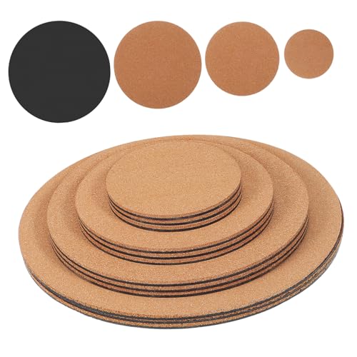 Toyvian 12 Stück Blumentopfmatte Aus Kunststoff Runde Pflanzenuntersetzermatte Zimmerpflanzenzubehör Pflanzmatten Runde Untersetzer Aus Kork Pflanzkübel Aus Kork Drinnen Kork-Pads Plastik von Toyvian