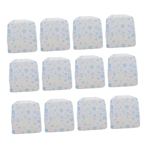 Toyvian 12 Stück Hundewindeln Bauchbänder für Rüden Hündchen Pads Wickel für männliche Hunde Hündchenwindeln männlich Hundewindel männlich Welpen Windeln männlich Welpenwindeln Vlies Blau von Toyvian