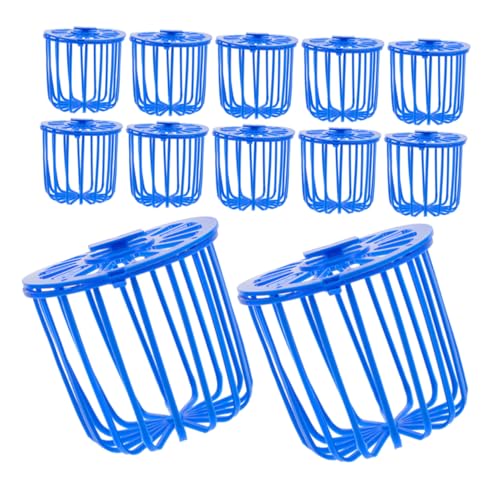 Toyvian 12 Stück Obst- Und Gemüsekorb Käfig-papageienfutterspender Aus Kunststoff Feeder-zubehör Vogelkäfig-zubehör Zum Aufhängen Futternapf Für Sittiche Vogel-leckerli-Halter Blue Plastik von Toyvian