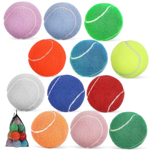Toyvian 12 Stück Teiliges Hundetennisball aus Robustem Bunte Welpen Spielbälle mit Mesh Tragetasche für Welpentraining Apportierspiele und Langlebiges Kauspielzeug Toyvian 12 Stück Teiliges Hundetennisball aus Robustem Bunte Welpen Spielbälle mit Mesh Tragetasche für Welpentraining Apportierspiele und Langlebiges Kauspielzeug von Toyvian