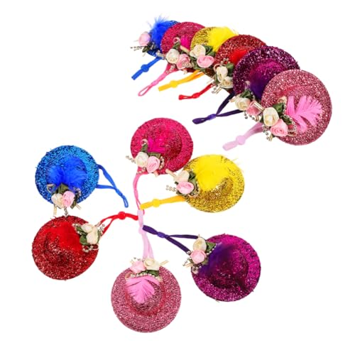 Toyvian 12 Stück Teiliges Lustige Hühnermützen mit Verstellbarem Band Leichte Atmungsaktive Kopfbedeckung für Hühner Vögel und Kleine Haustiere Wiederverwendbar und Bequem für Festliche von Toyvian