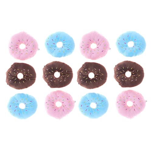 Toyvian 12er-Pack Quietschspielzeug Für Hunde Plüsch-Donut-kauspielzeug Für Welpen Interaktives Quietsch-kauspielzeug Für Das Training des Zahnens von Toyvian
