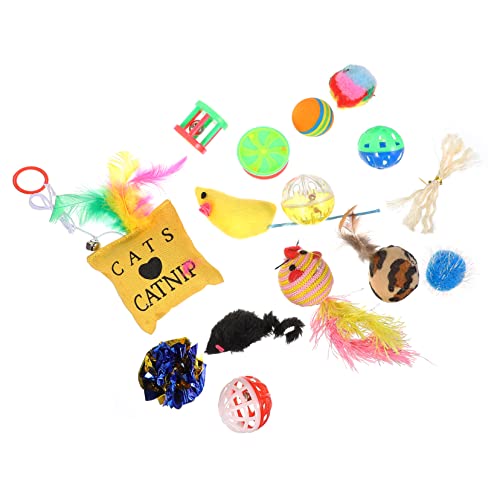 Toyvian 14 Stück Teiliges Katzen Spielzeugset aus Plüsch Interaktive Bälle für Kätzchen zur Zahnpflege Körperlichen Entwicklung Toyvian 14 Stück Teiliges Katzen Spielzeugset aus Plüsch Interaktive Bälle für Kätzchen zur Zahnpflege Körperlichen Entwicklung von Toyvian