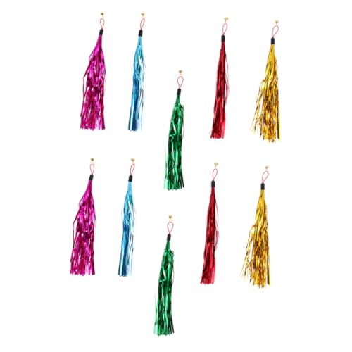 Toyvian 15 Stück Teiliges Katzenspielzeug Ersatz Tassel mit Glöckchen Interaktives Katzenangel Zubehör für Kätzchen Bunte Spielzeugköpfe zur Beschäftigung und Zufällige Zufällige Farbe von Toyvian