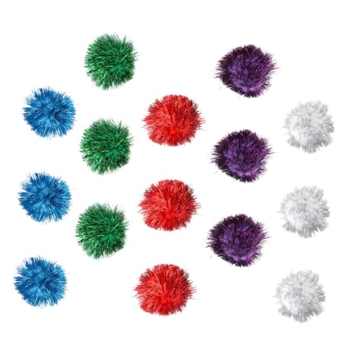 Toyvian 15 Stück Teiliges Katzenspielzeug Sparkle Bälle Interaktive Langlebige Katzenbälle aus Hochwertigem Material Leicht und Praktisch Geeignet für Katzen zur Zufällige Zufällige Farbe von Toyvian