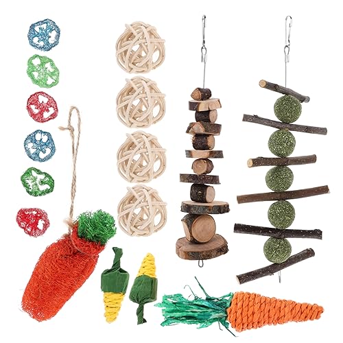 Toyvian 16 Stück Teiliges Hamster Kauspielzeug Set aus Natürlichem Langlebig und Zahnpflegend Geeignet für Meerschweinchen Kaninchen und Kleine Nager zur Stressfreien Beschäftigung und Toyvian 16 Stück Teiliges Hamster Kauspielzeug Set aus Natürlichem Langlebig und Zahnpflegend Geeignet für Meerschweinchen Kaninchen und Kleine Nager zur Stressfreien Beschäftigung und von Toyvian