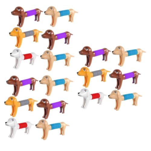 Toyvian 18 STK Stressabbauendes Hundespielzeug Tier-pop-Tube-Stretch-Spielzeug Pop-Tube-hundespielzeug Sensorisches Spielzeug Gastgeschenke Kordelzug Teleskopisch Plastik von Toyvian