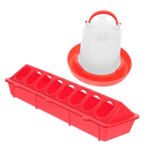 Toyvian 1Satz Automatischer Hühnerfutter Und Wasser Feeder Teiliges Mit Futtertrog Und Wasserbehälter Hühnerzubehör Für Einfache Fütterung von Toyvian