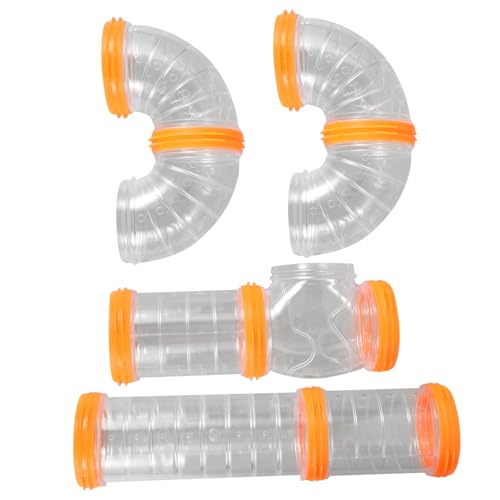 Toyvian 1Satz DIY Hamstertunnel Transparentes Rohr für Hamsterkäfig Flexibles Tunnelsystem für Kleine Haustiere Robust und Langlebig für Kreative Käfiggestaltungen von Toyvian